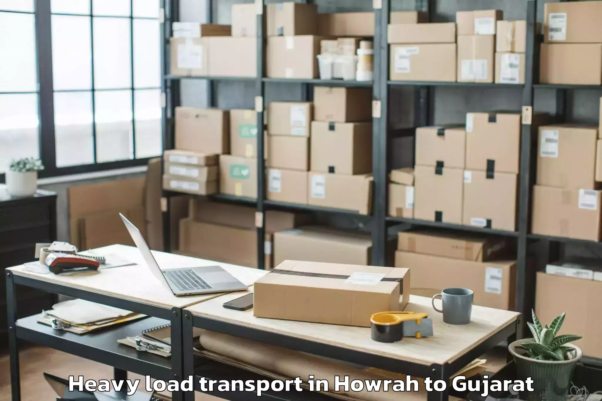 Book Howrah to Vadnagar Heavy Load Transport Online